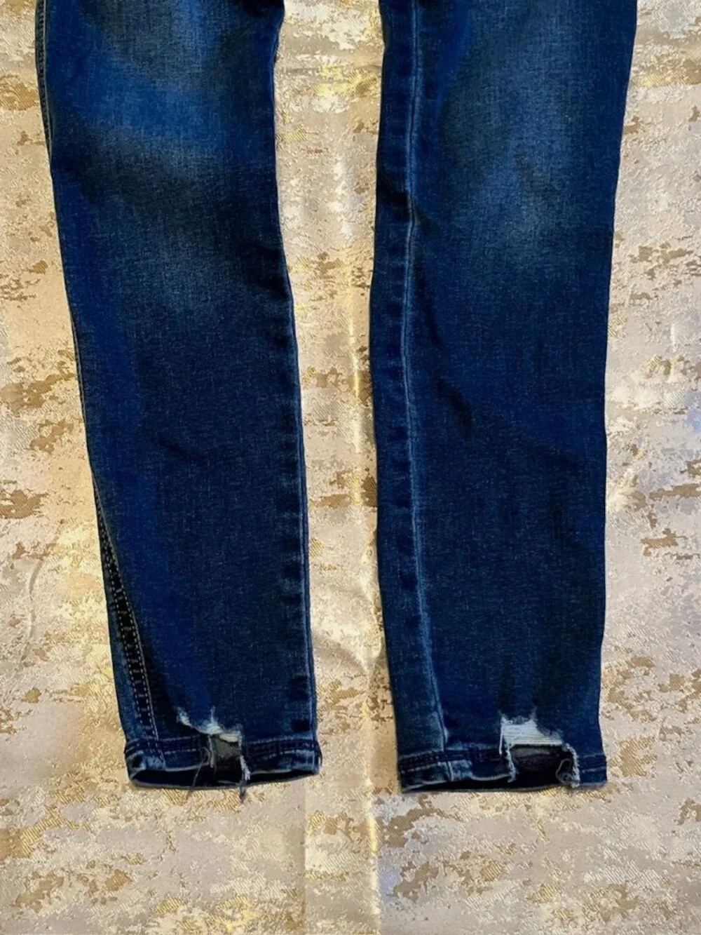 Old Navy Jeggings Shorts Girls size 10 Blue Distressed School Casual Lot of 2
